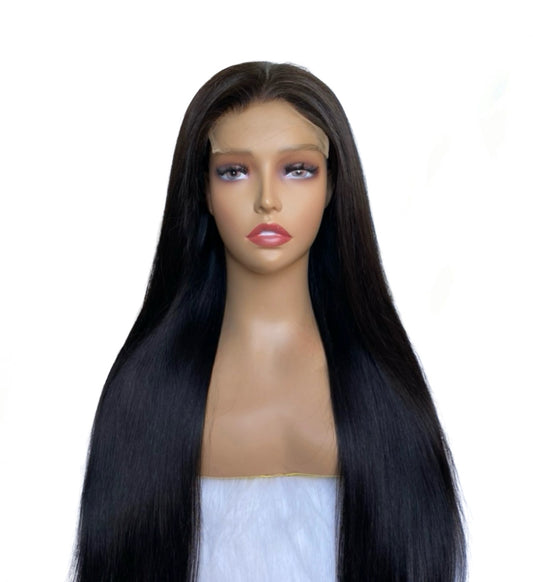 Hd lace 5x5 closure Raw Hair 200 Density straight hair  Wig